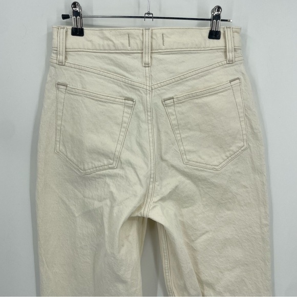 Abercrombie & Fitch ‘90s straight ultra high rise cream ivory Sz 26 2 raw hem - Picture 6 of 11